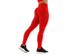 Women's Scrunch Bum Leggings - Red