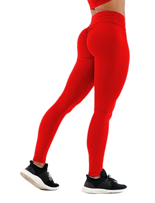 Women's Scrunch Bum Leggings - Red