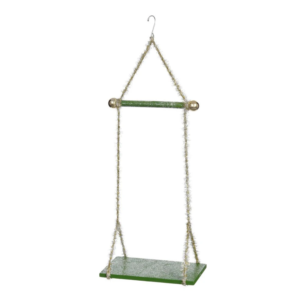 Mark Roberts Double Elf Swing 56cm Green & Gold