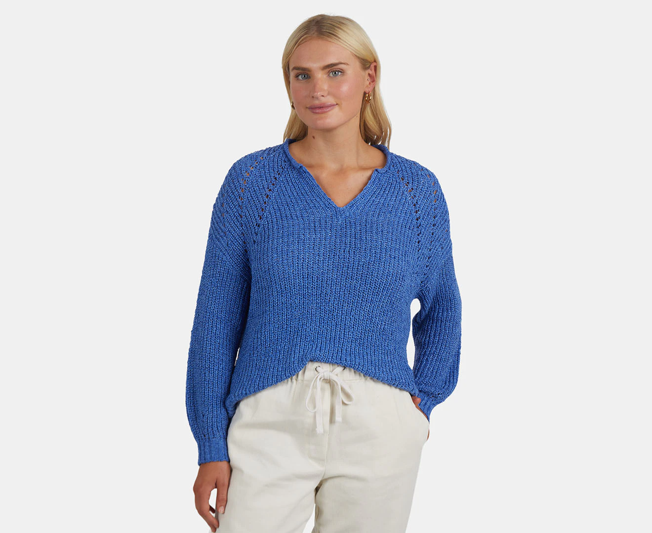 Elm Women's Aegean Knit Sweater - Royal Blue