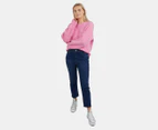 Elm Women's Elliot Cable Knit Sweater - Super Pink