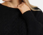 Elm Women's Elliot Cable Knit Sweater - Black