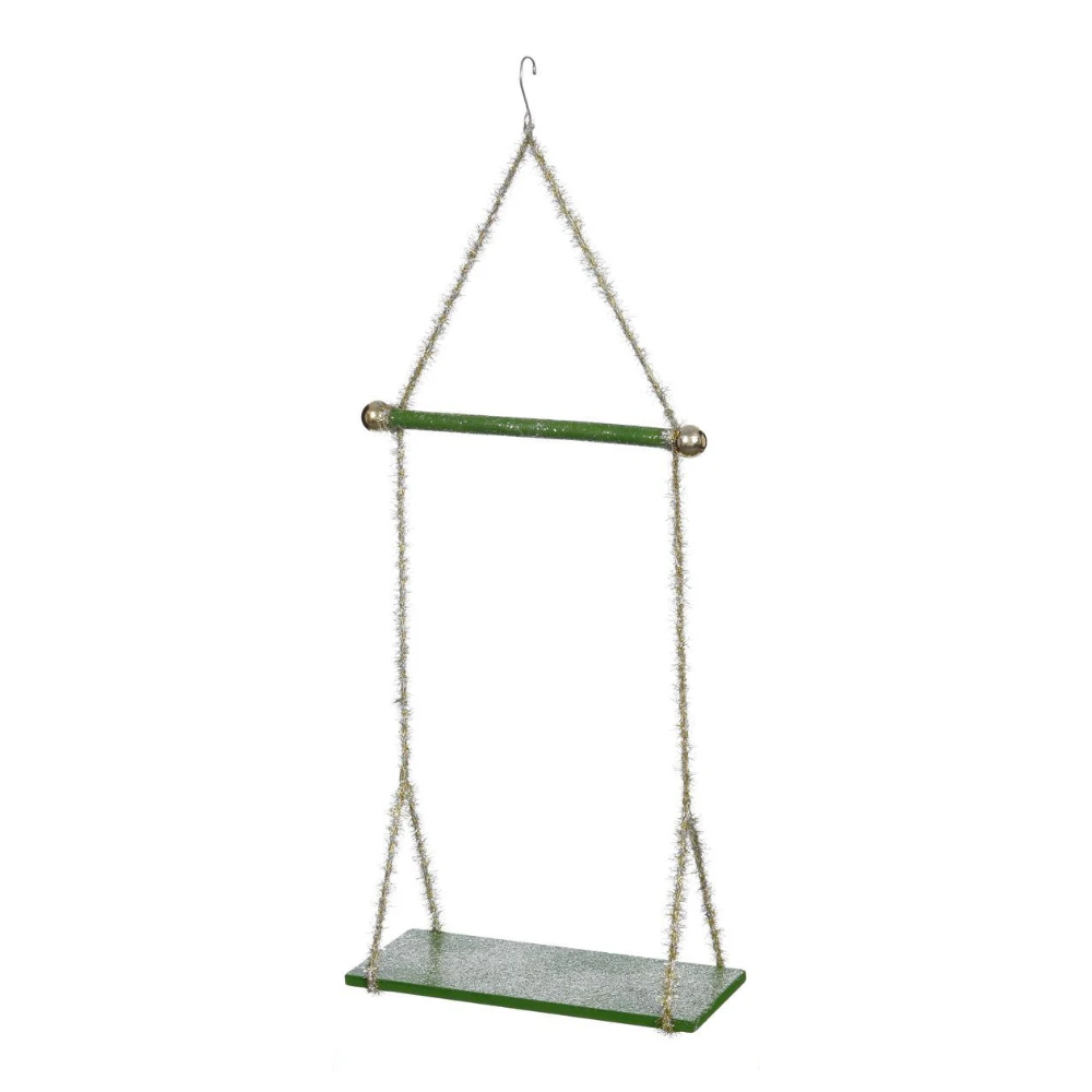 Mark Roberts Double Elf Swing 62cm Green & Gold