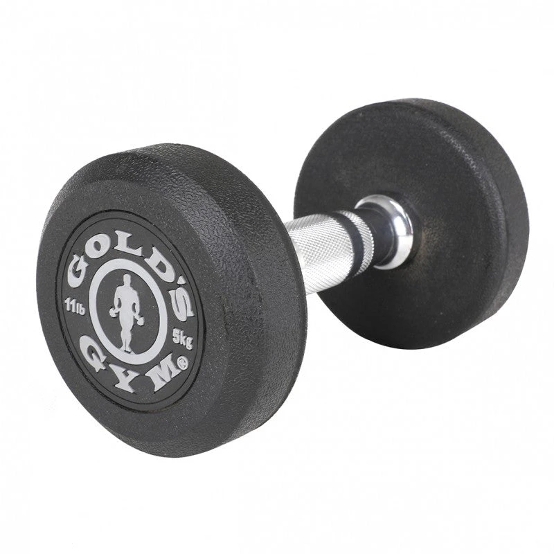 Golds Gym 5kg Rubber Dumbbell Pair