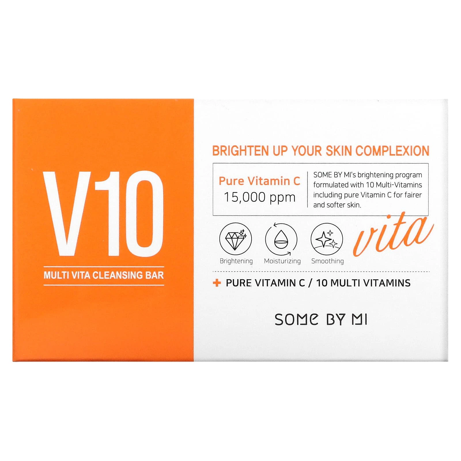 Some By Mi, V10 Multi Vita Cleansing Bar, 15,000 ppm, 106 g