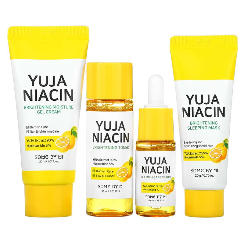 Some By Mi, Yuja Niacin 30 Days Brightening Starter Kit, 4 Piece Kit