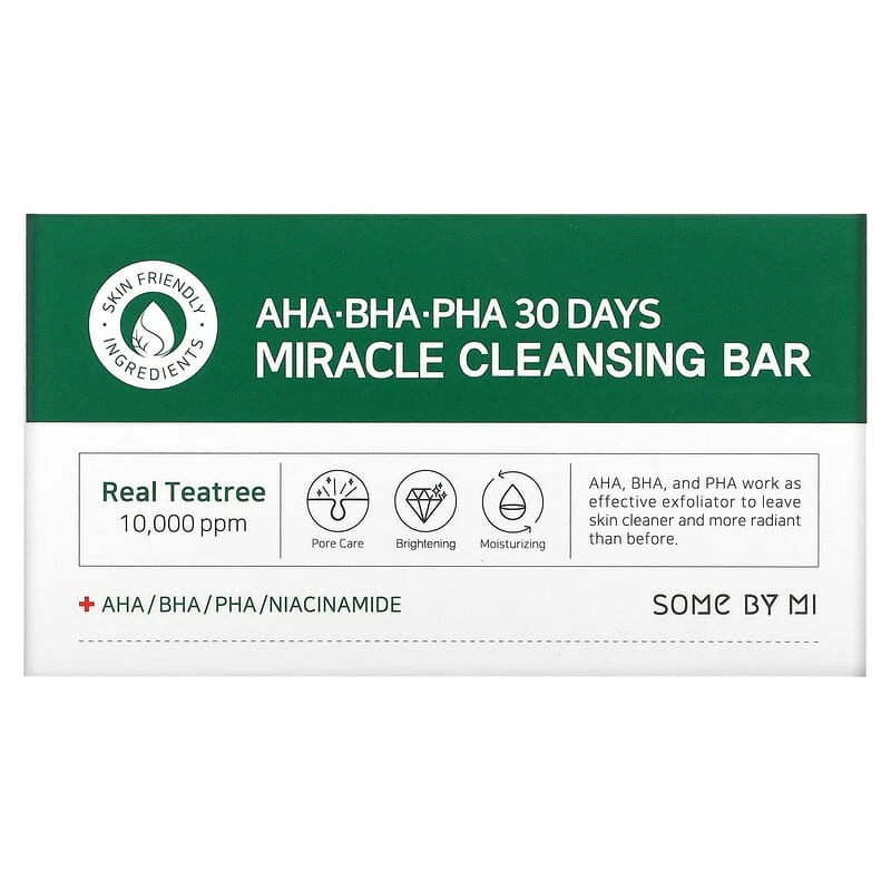 Some By Mi, AHA. BHA. PHA 30 Days Miracle Cleansing Bar, 106 g