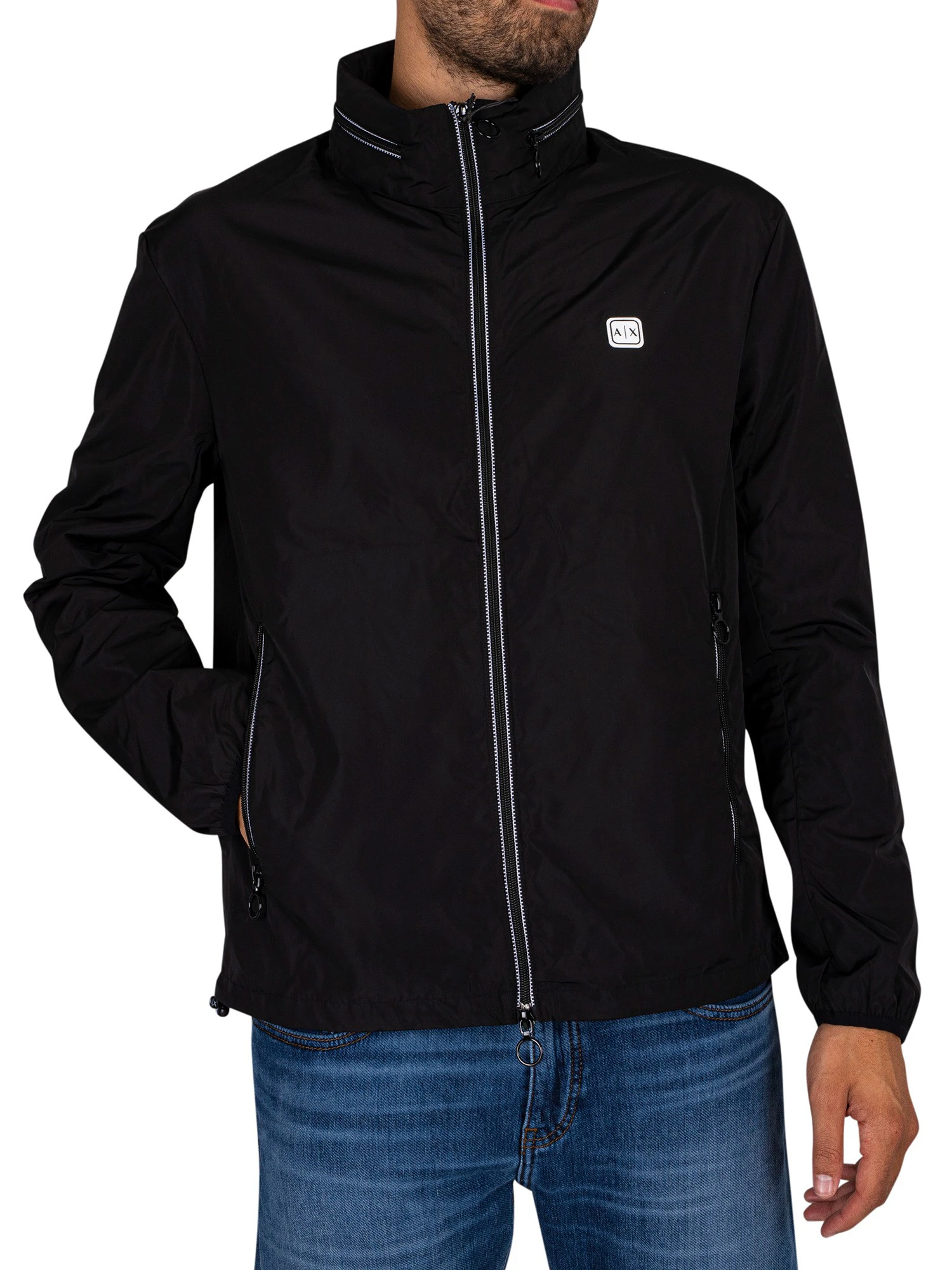 Armani Exchange Men's Woven Blouson Jacket - Black