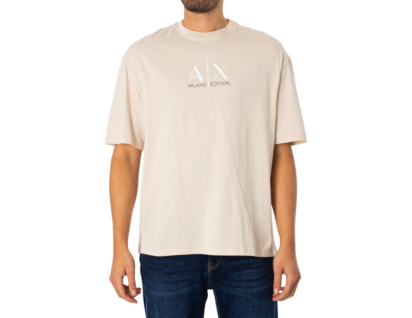 Armani Exchange Men's Logo Graphic T-Shirt - Beige