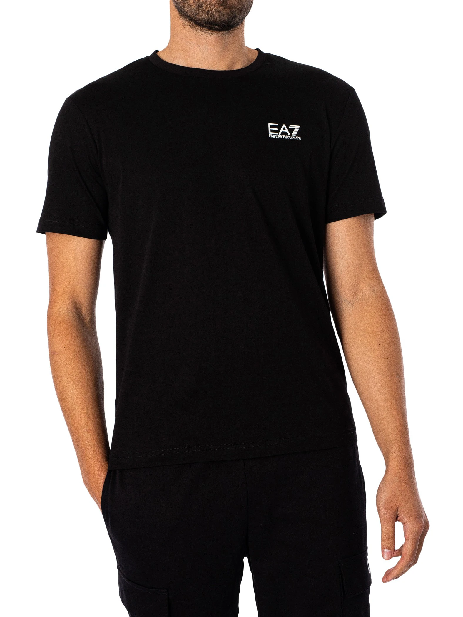 EA7 Men's Chest Logo T-Shirt - Black