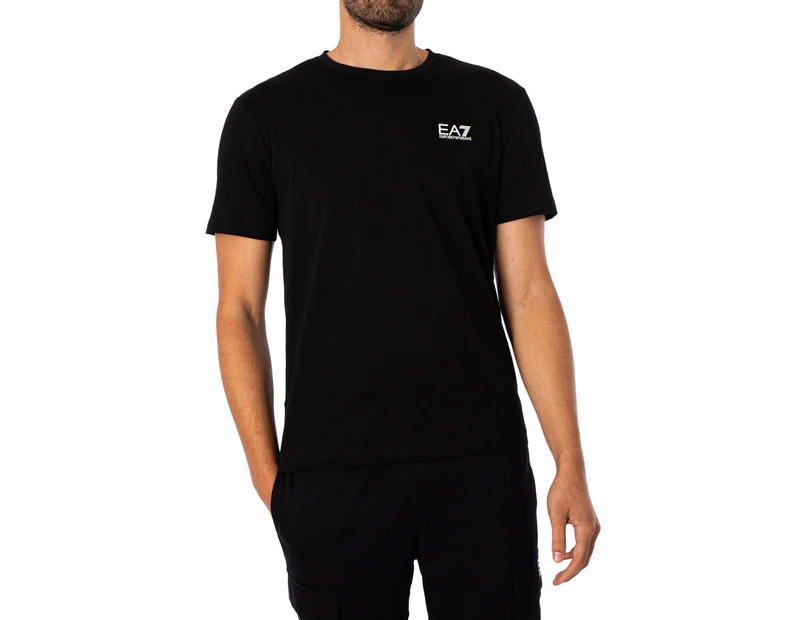 EA7 Men's Chest Logo T-Shirt - Black