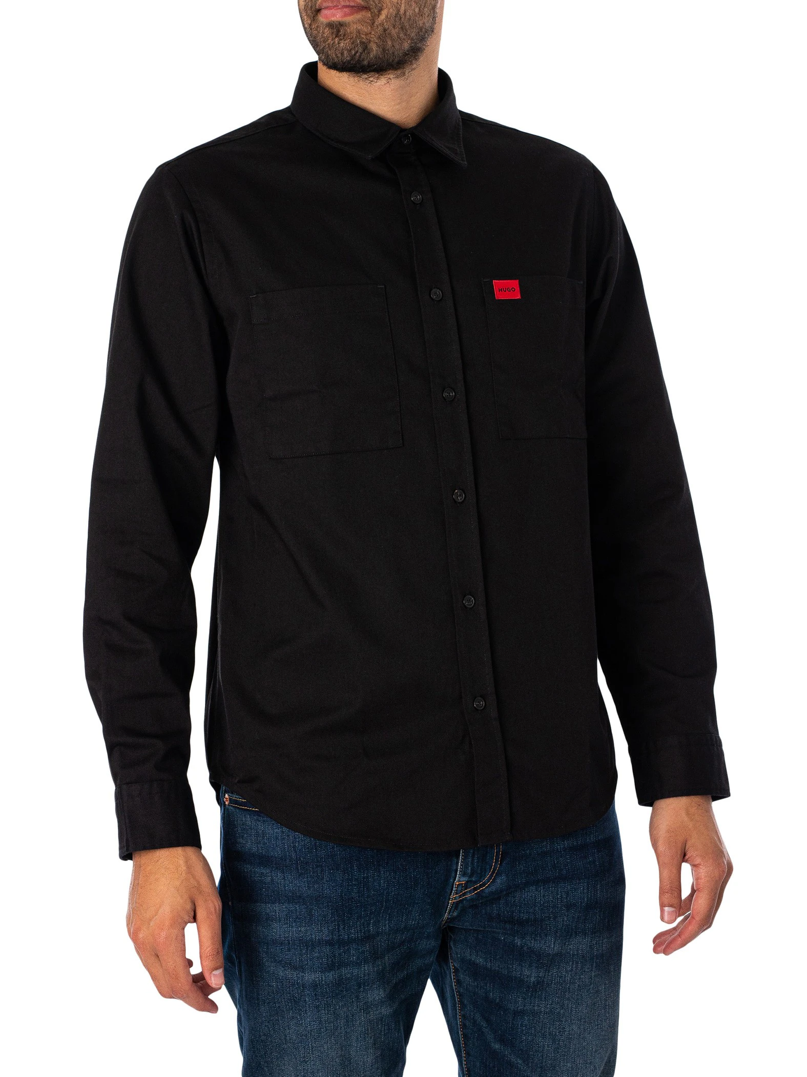 HUGO Men's Egrin Shirt - Black