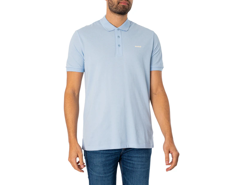 HUGO Men's Donos222 Polo Shirt - Blue