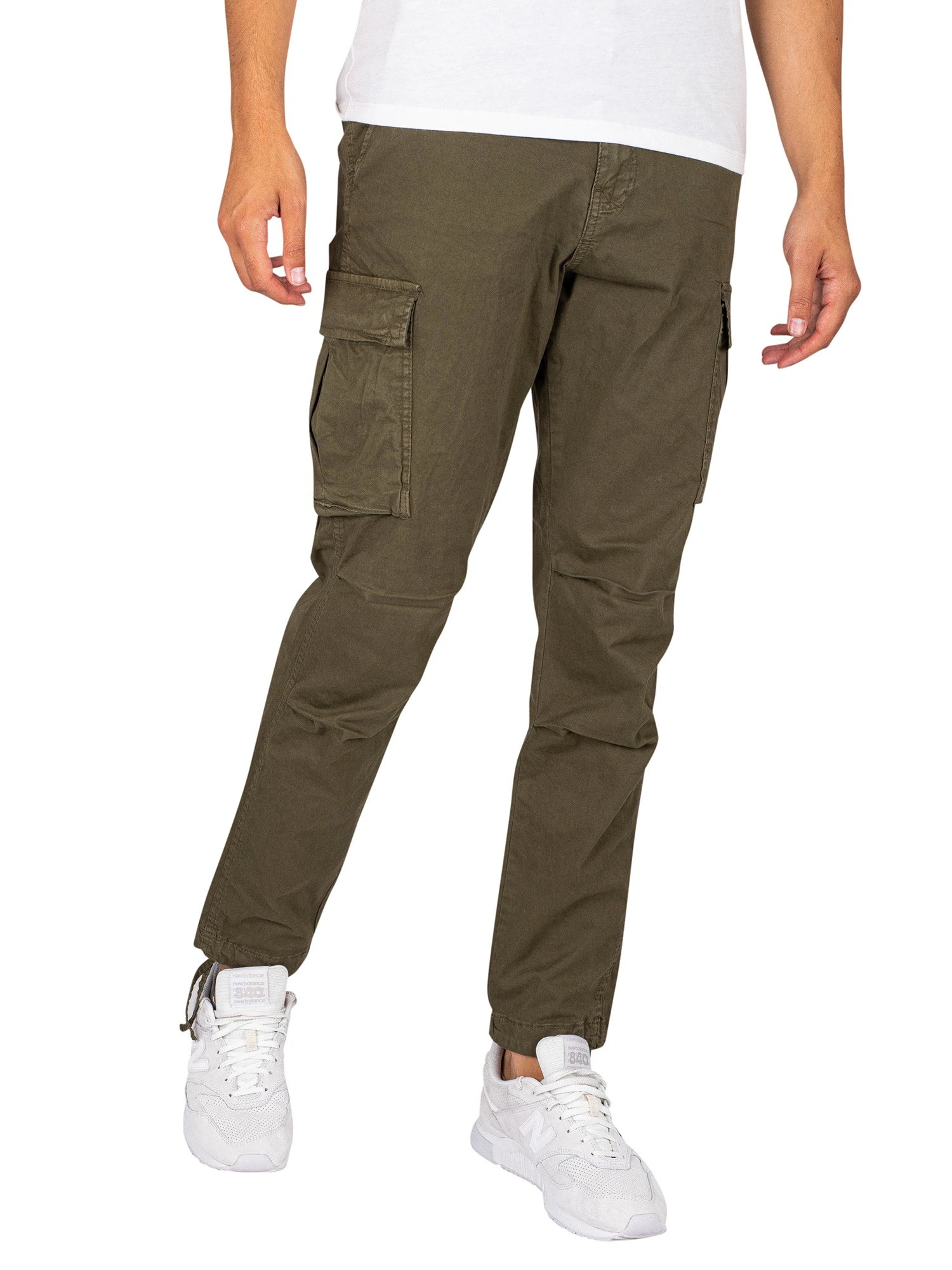 Jack & Jones Men's Ace Tucker Loose Cargo Trousers - Green