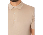 John Smedley Men's Adrian Polo Shirt - Beige