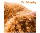 Comfortable Wooden Handle Dog Comb For Removing Matted Loose Hair Knot Tangles