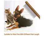 Comfortable Wooden Handle Dog Comb For Removing Matted Loose Hair Knot Tangles