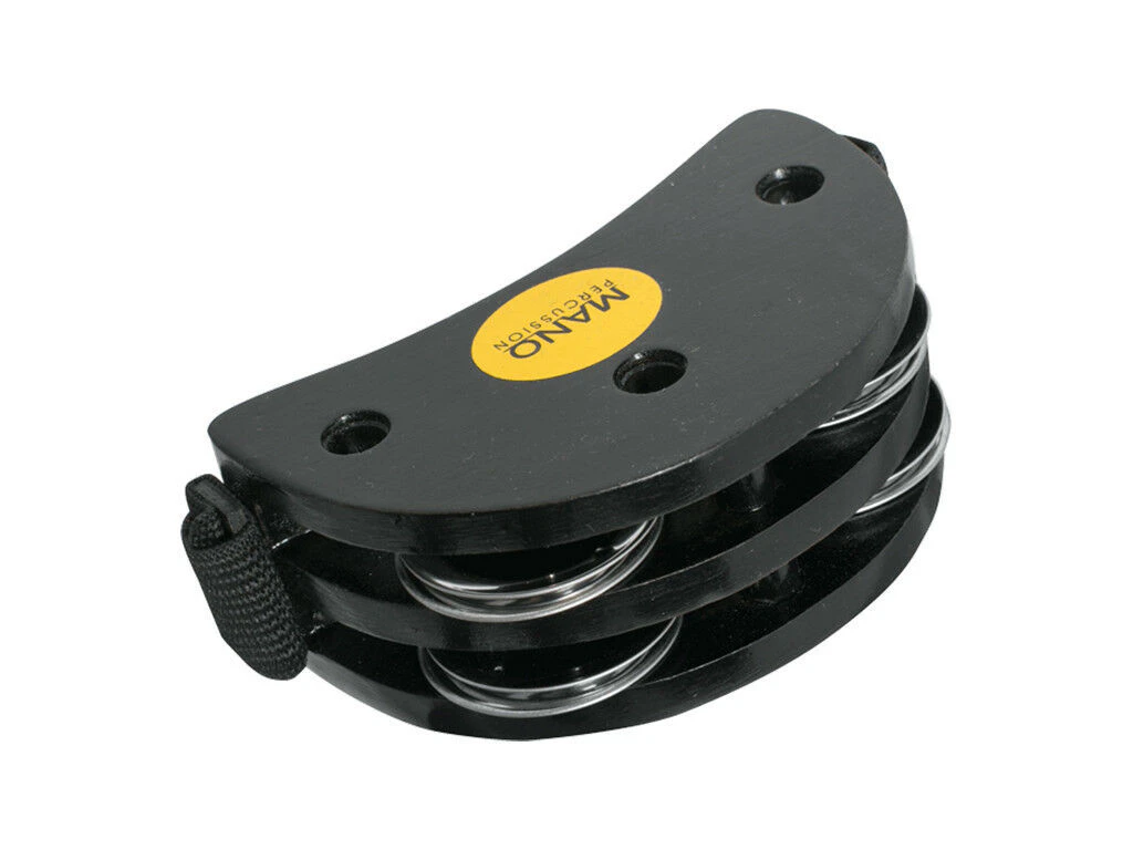 Mano Percussion Black Cajon Foot Tambourine