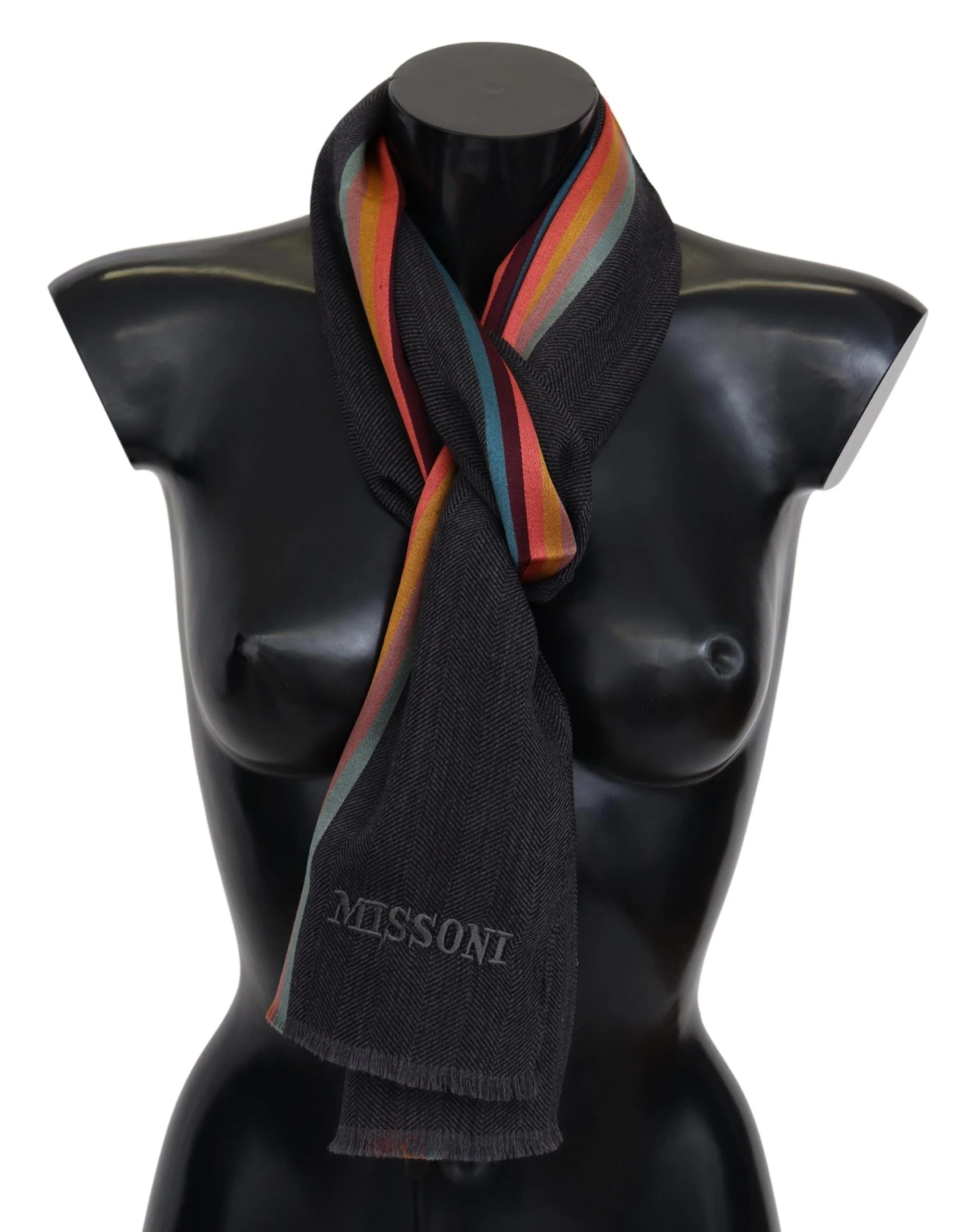 Missoni Striped Wool Neck Wrap Scarf