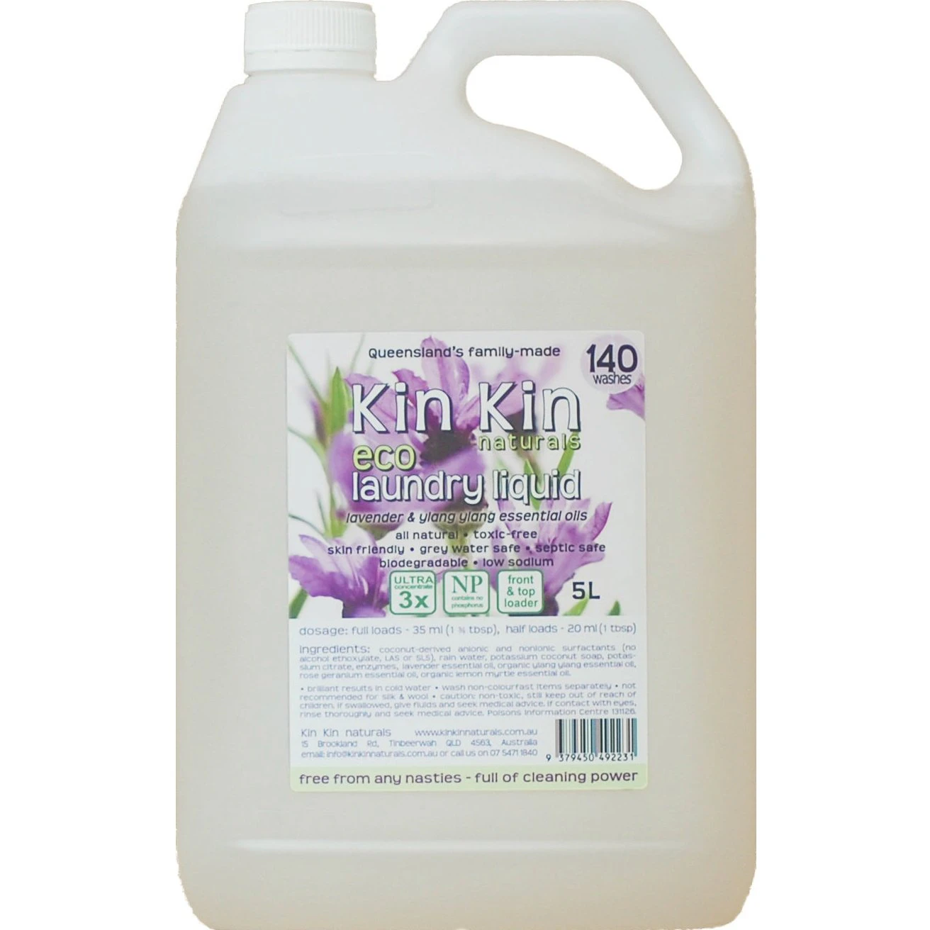 Kin Kin Naturals Eco Laundry Liquid Lavender&Ylang 5L