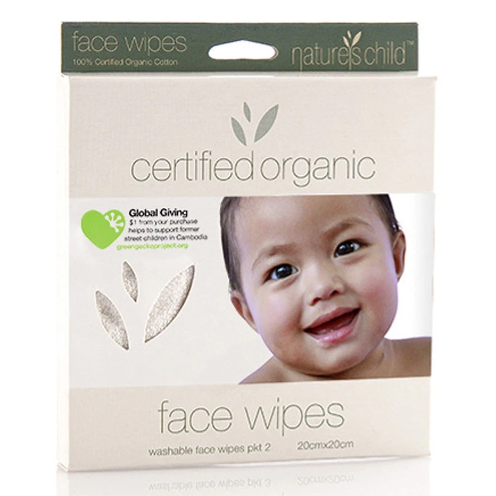 Nature's Child Face Wipes Organic 2pk