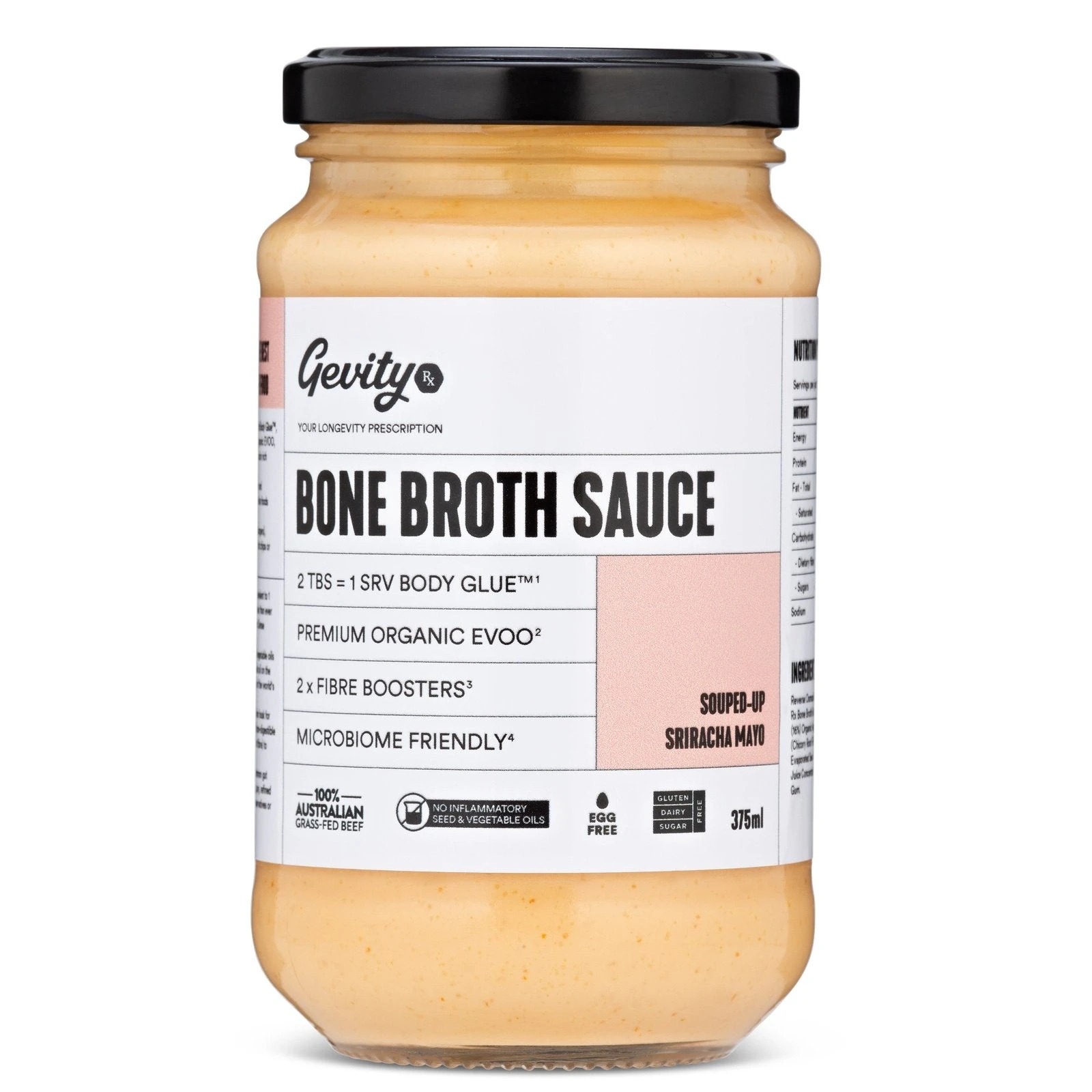 Gevity Rx Bone Broth Sriracha Mayo 375ml