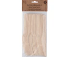 5x 18pc Eco Basics 16.5cm Biodegradable Birchwood Knife Disposable Cutlery Brown