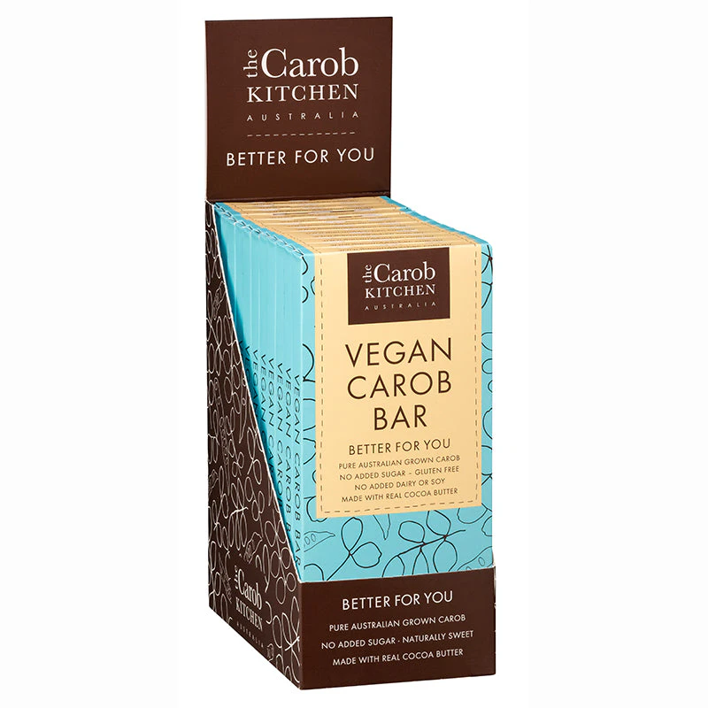 The Carob Kitchen Carob Vegan Bar 80g (Pack of 12)