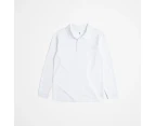 Target School Polo Long Sleeve Top - White