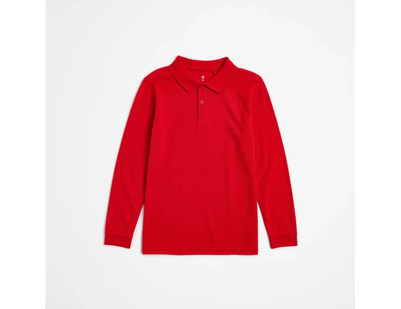 Target School Polo Long Sleeve Top