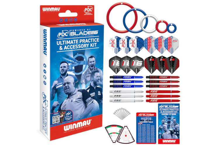 Winmau Dart Flights Shafts PDC Ultimate Practice Accessory Kit