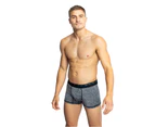 Jockey Mens Microfibre Comfy Trunks Black Marle Underwear Nylon/Polyester