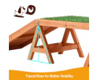 Petscene Dog Agility Ramp Puppy Obedience Training Sports Obstacle Exercise Outdoor Play Equipment Wooden Artificial Grass