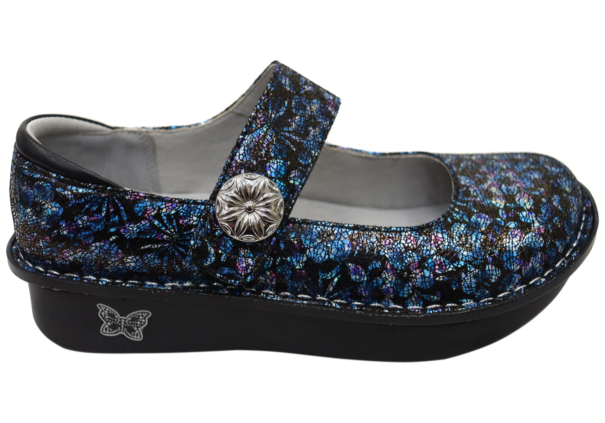 Alegria Women's Paloma Comfort Leather Casual Shoes - Blue Burst