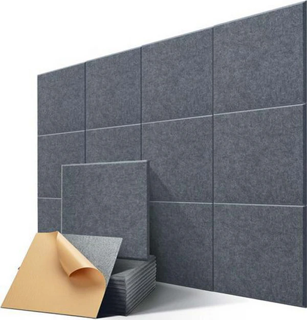 12 Pack Acoustic Panels Self-Adhesive Soundproof Foam, High Density Acoustic Panel, 12X12X0.4 Inch