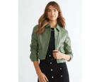 KATIES -  Shirt Style Short Pu Jacket