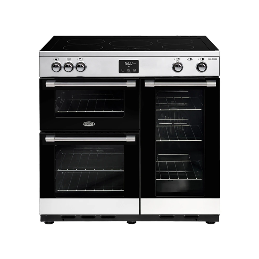 Belling 90cm Cookcentre Induction Range Cooker Electric Oven Stainless Steel