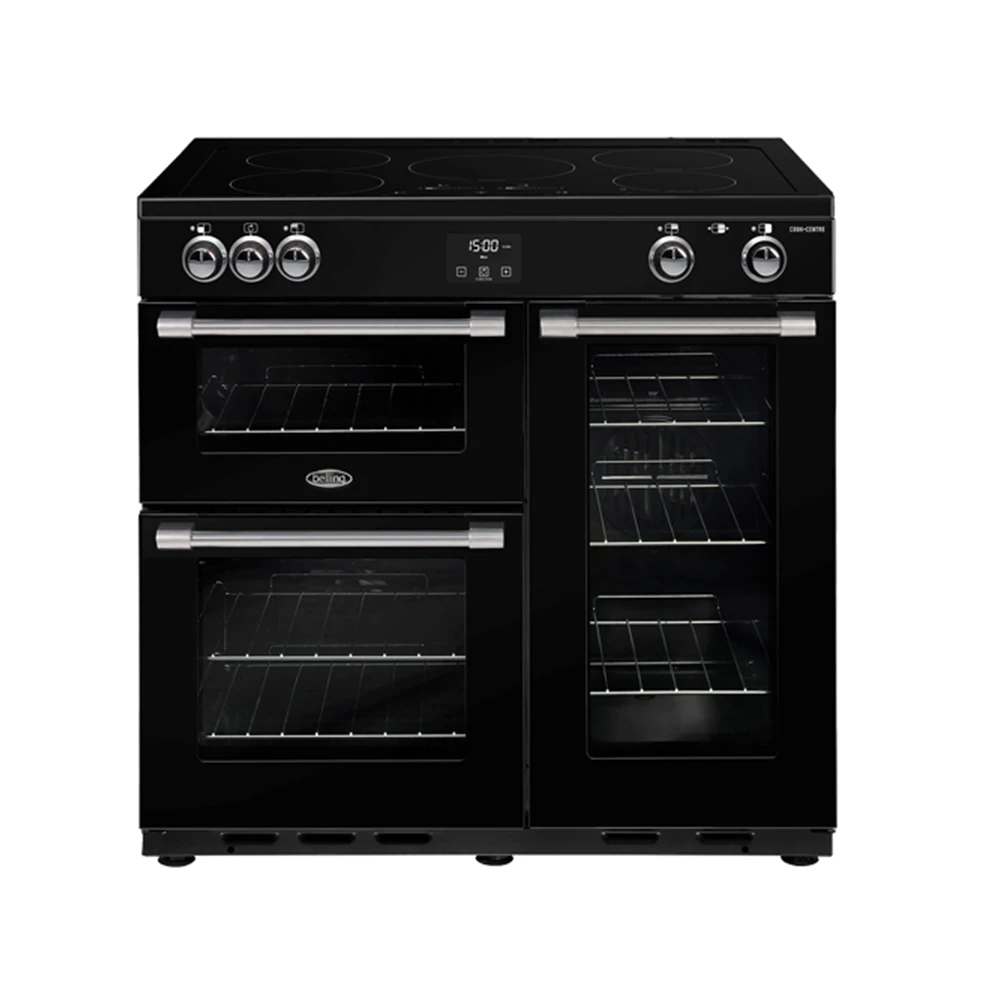 Belling 90cm Cookcentre Induction Cooktop Range Cooker Electric Oven Grill Black