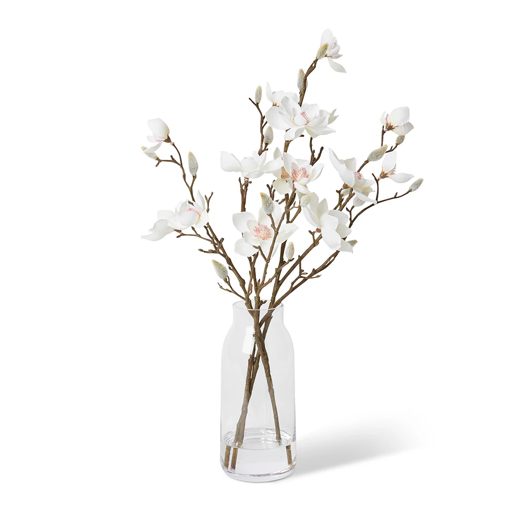 E Style Artificial Mini Magnolia Flowers - Harnan Vase - 30 x 25 x 50cm