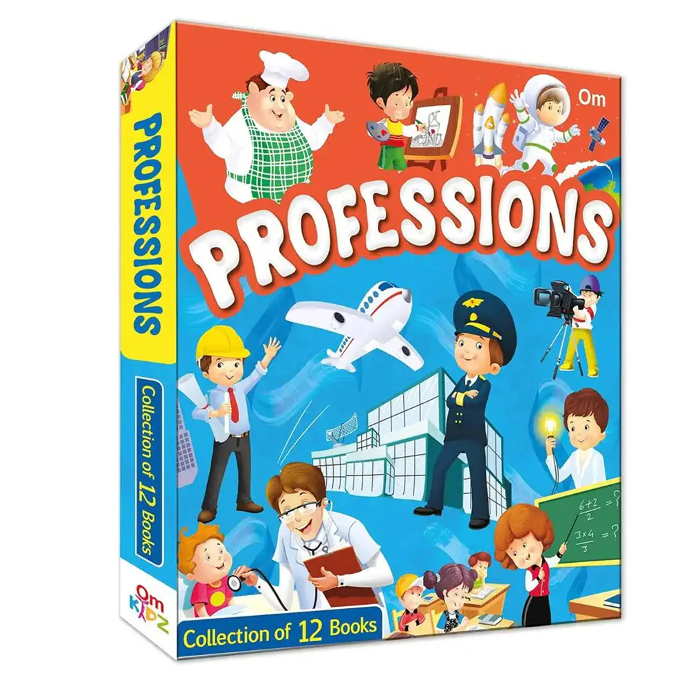 12pc Om Publishing Professions Children's Book Learning Collection Set 8-12Y+