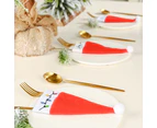 20pcs Santa Hat Silverware Holder Christmas Party Table Decorations Cutlery Decoration