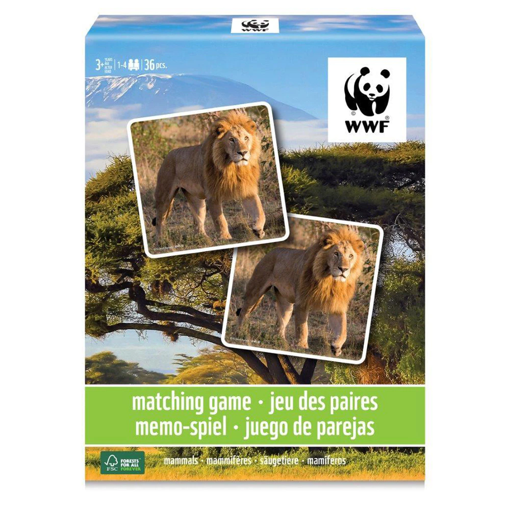 WWF Memory Matching Game Mammals Kids/Children Educational/Learning Fun Play 3y+