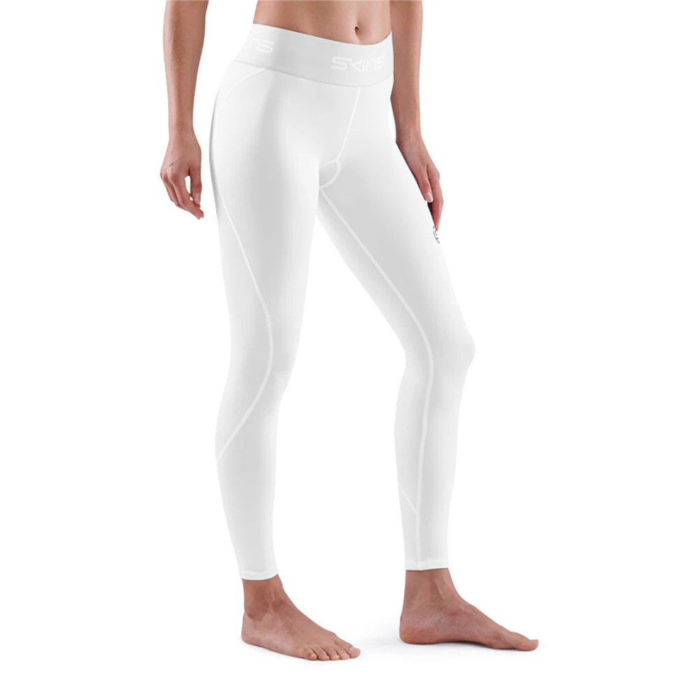 SKINS Compression Series 1 Women's 7/8 Long Tights Activewear/Training White