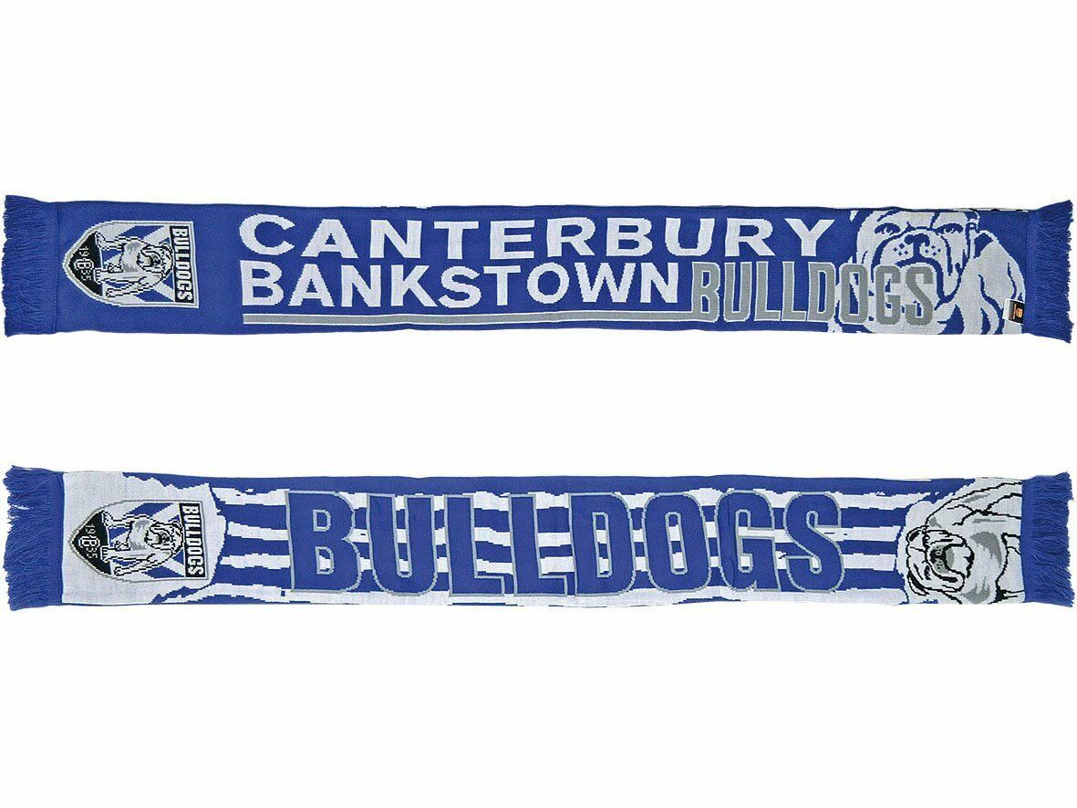 Canterbury Bankstown Bulldogs NRL Alliance Jacquard Scarf with Tassles/Fringe!