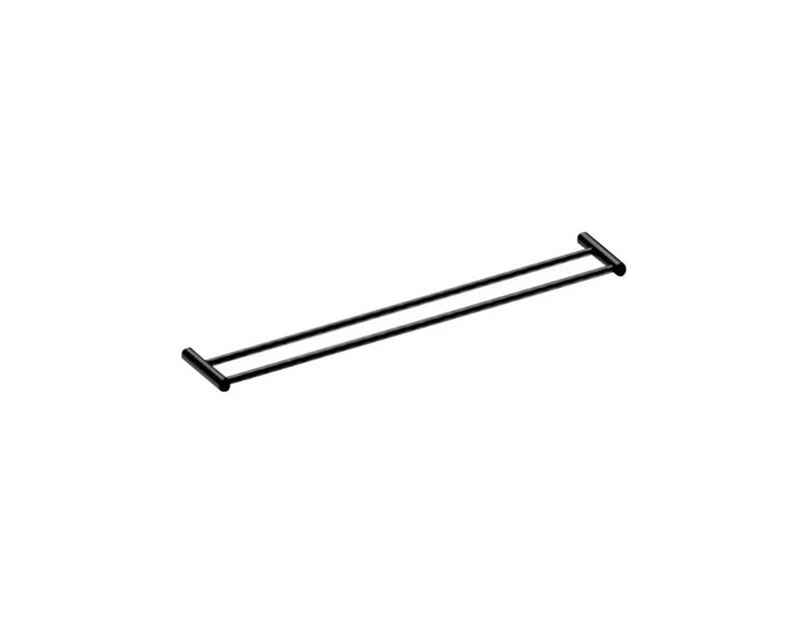 ALDER AVVA Round Double Towel Rail - 600mm - Matte Black