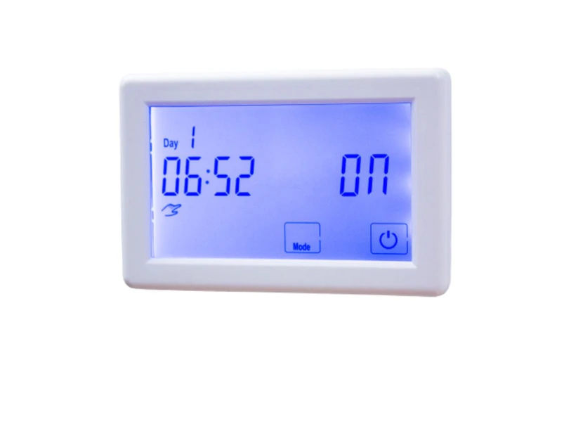 Radiant TS8100W-TIM-H Horizontal Digital Timer Switch - White - Heated Towel Rail