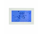 Radiant GTSS-TH-H Premium Glass Fronted Touch Screen Thermostat - Silver - Horizontal