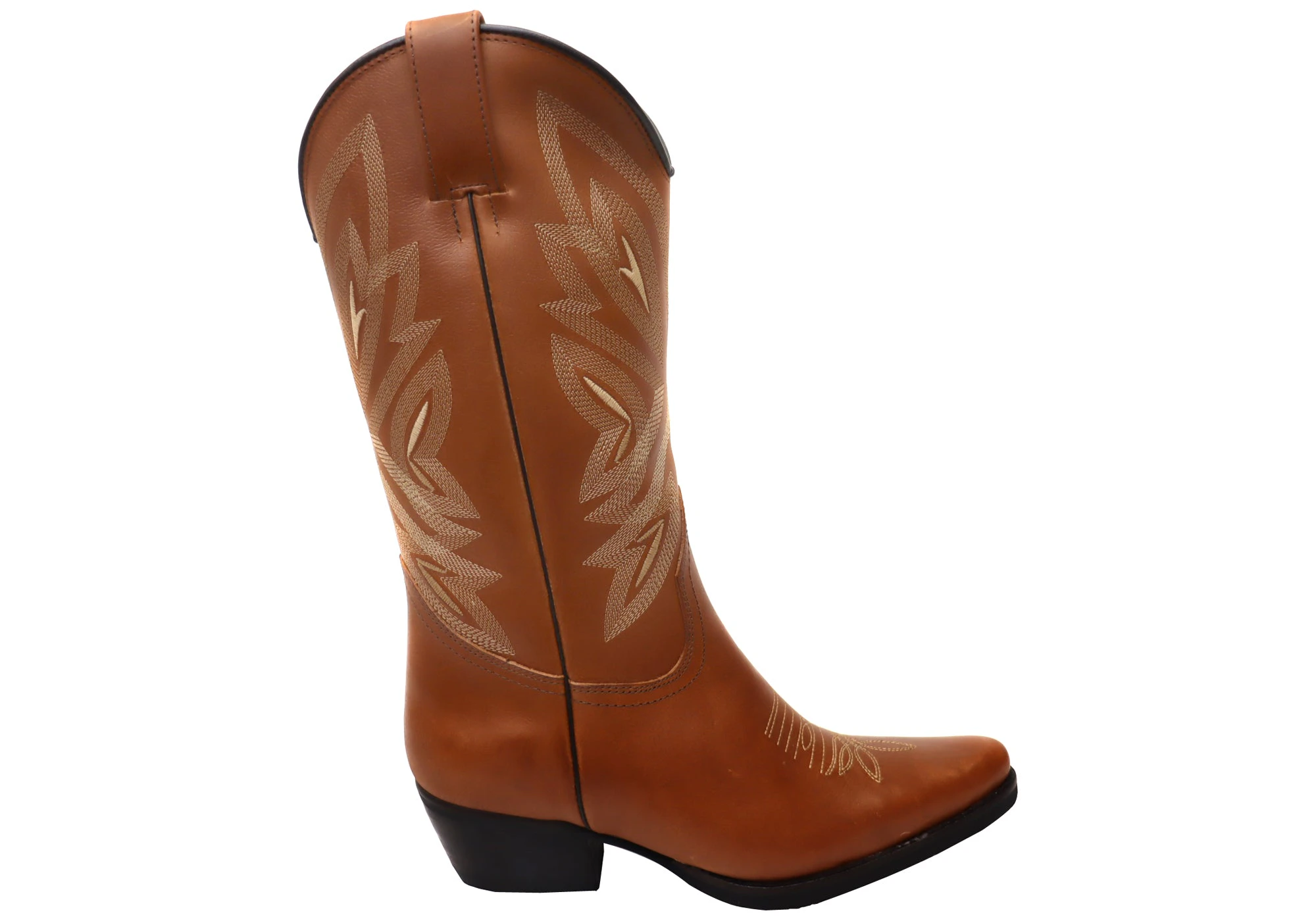 D Milton Eleanor Womens Comfortable Leather Western Cowboy Boots - Tan