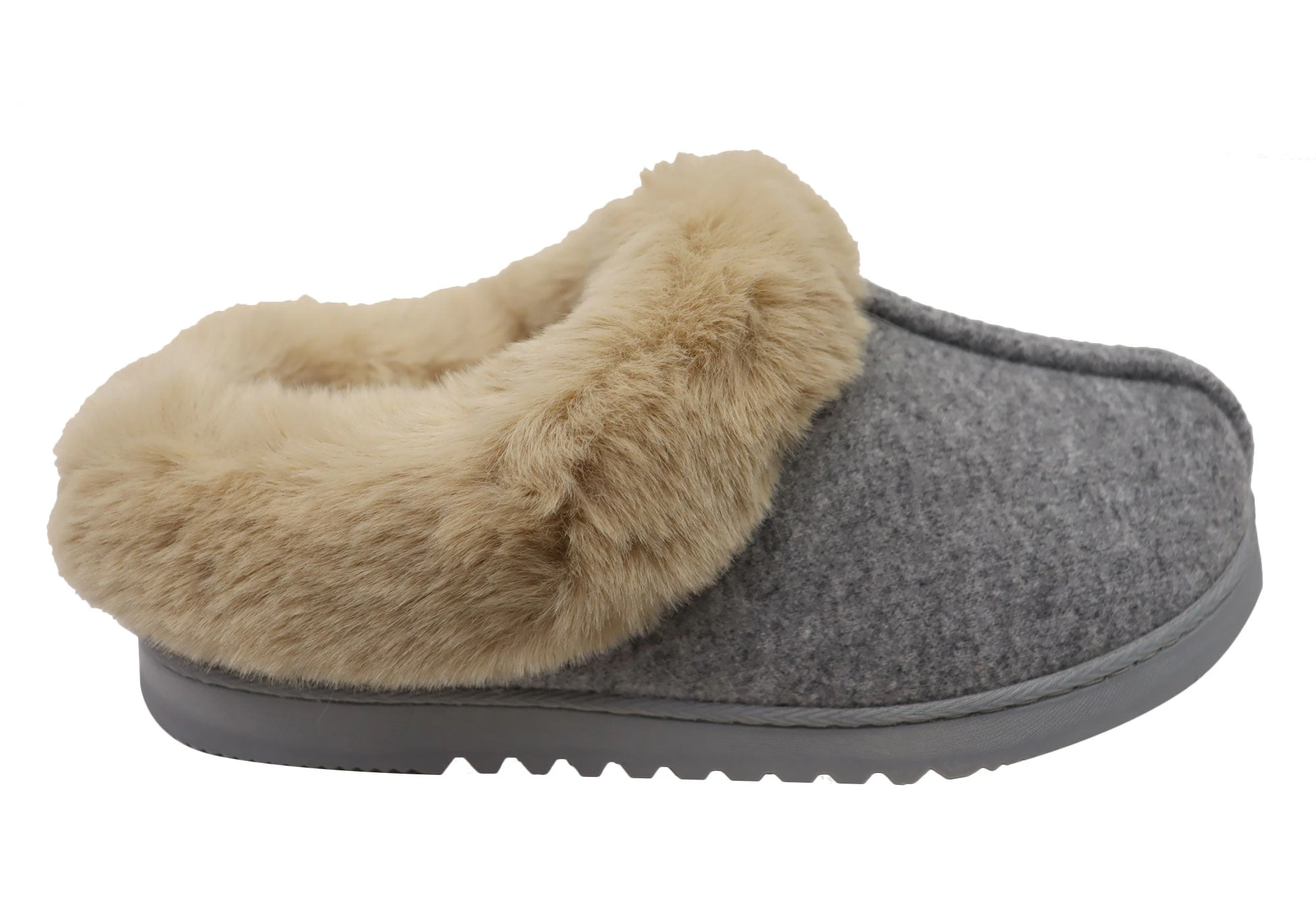 Dearfoams Womens Comfortable Chloe Soft Knit Clog Slippers - Grey