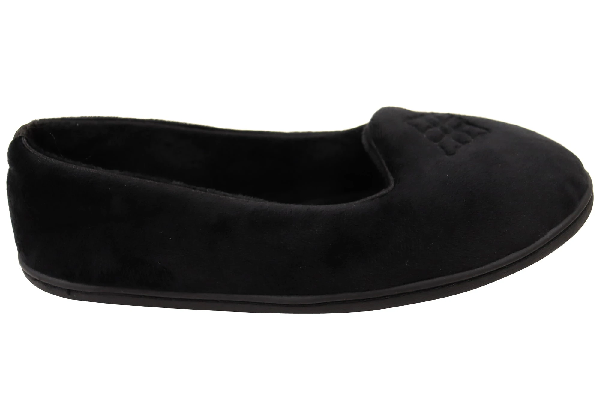 Dearfoams Women's Rebecca Microfiber Velour Closed Back Slipper